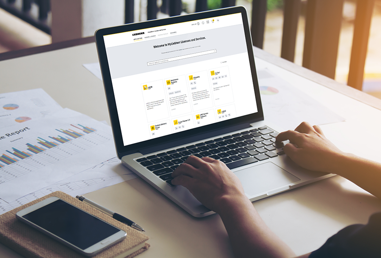 Lieberr Kundenportal MyLiebherr Lizenzportal