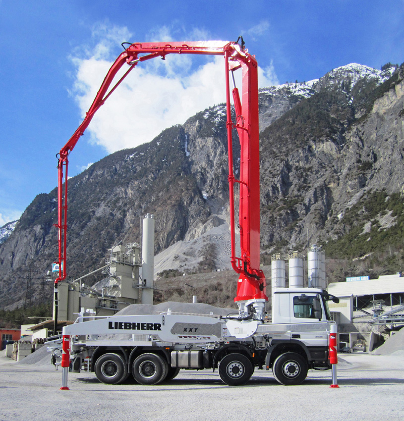 Liebherr Truck-Mounted Concrete Pump 37 R4 XXT at the World of Concrete