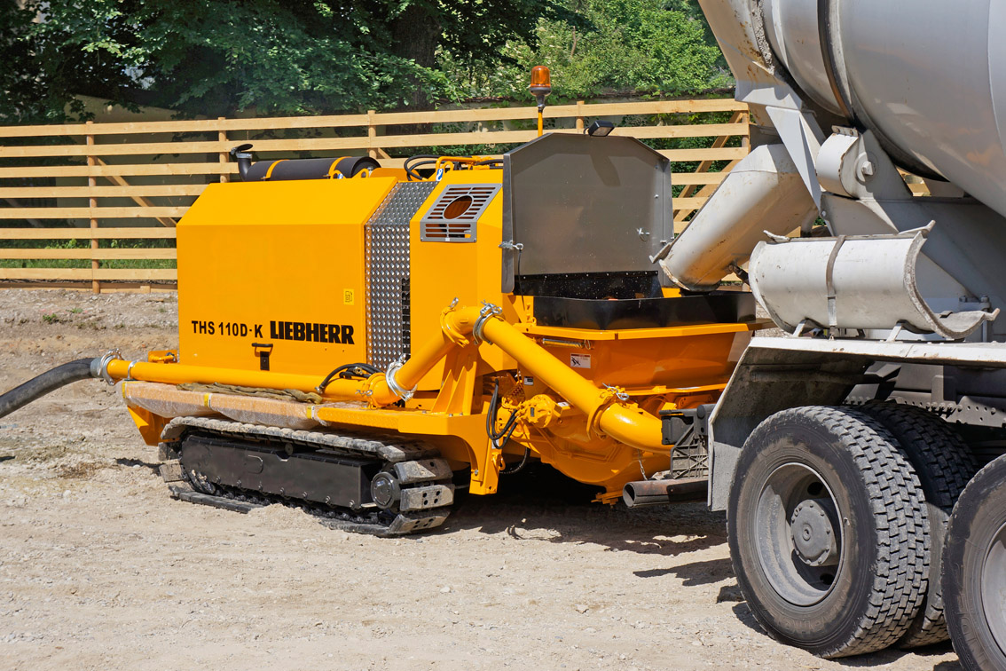 Liebherr Crawler Concrete Pump THS 110 D-K at the Construction Machinery Exhibition in Bern 2014