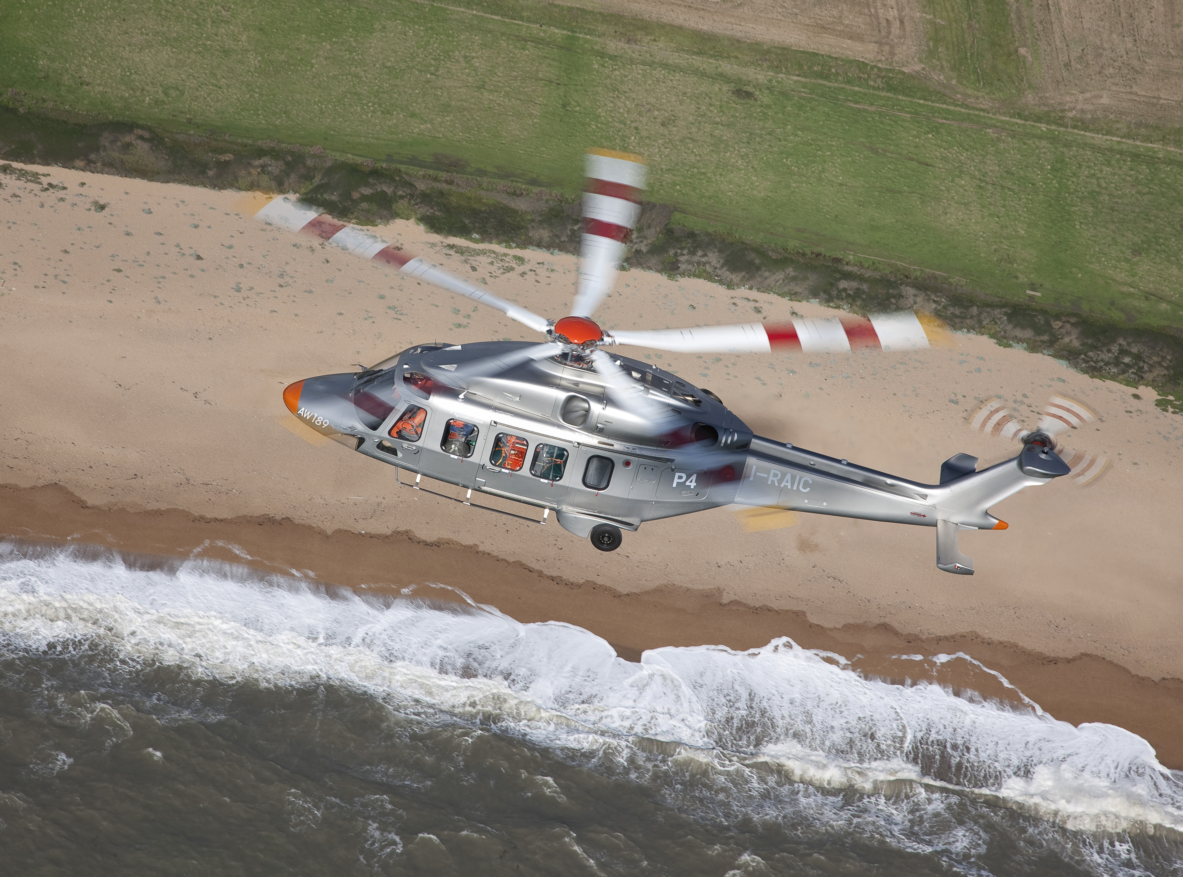 AW189 Helicopter with Liebherr systems on board