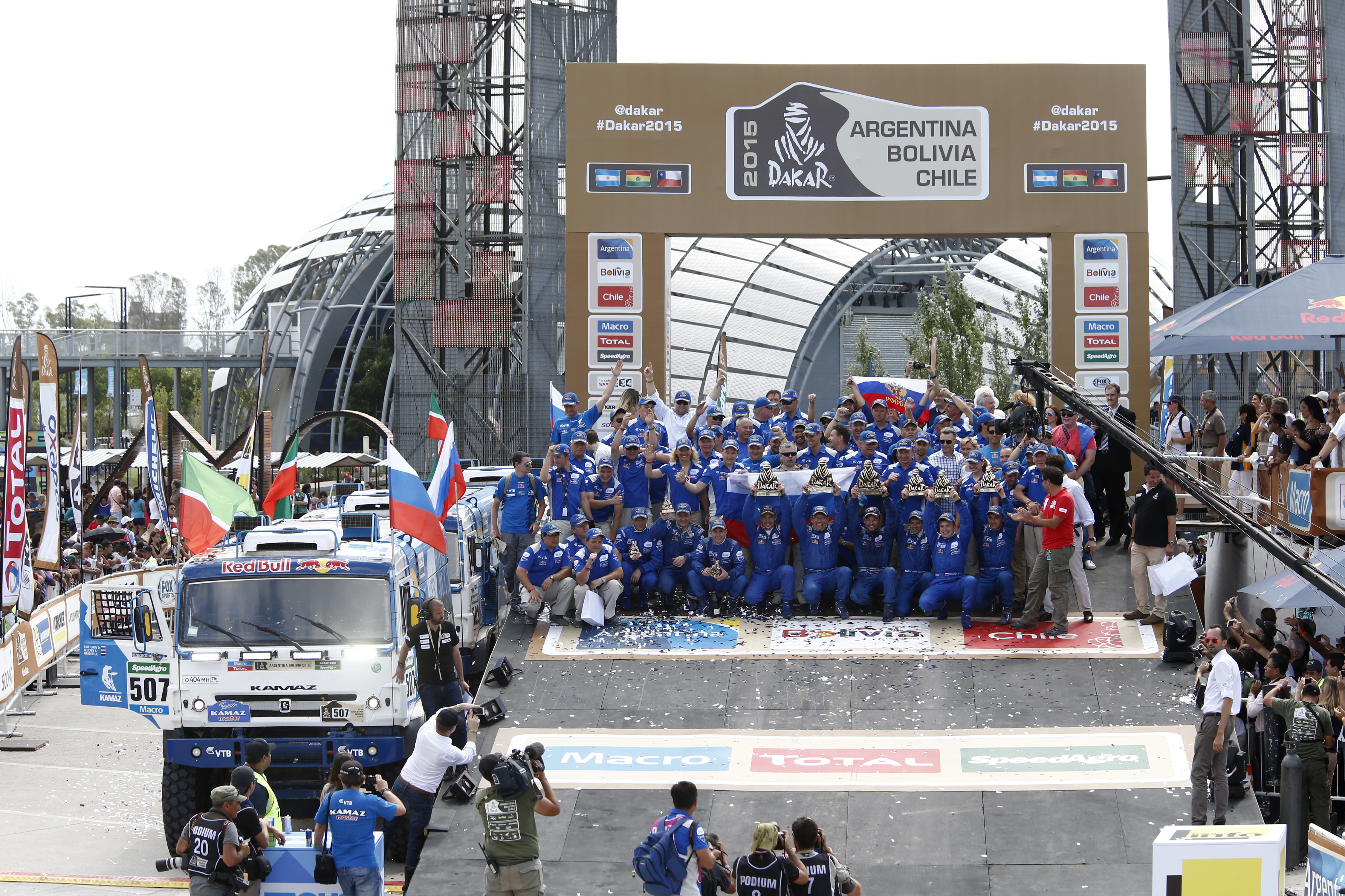 L'écurie Kamaz Master aux trois premières places du Rallye Dakar