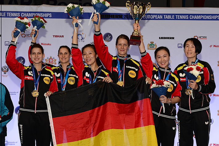 Liebherr bei der Tischtennis-Europameisterschaft 2015 in Jekaterinburg