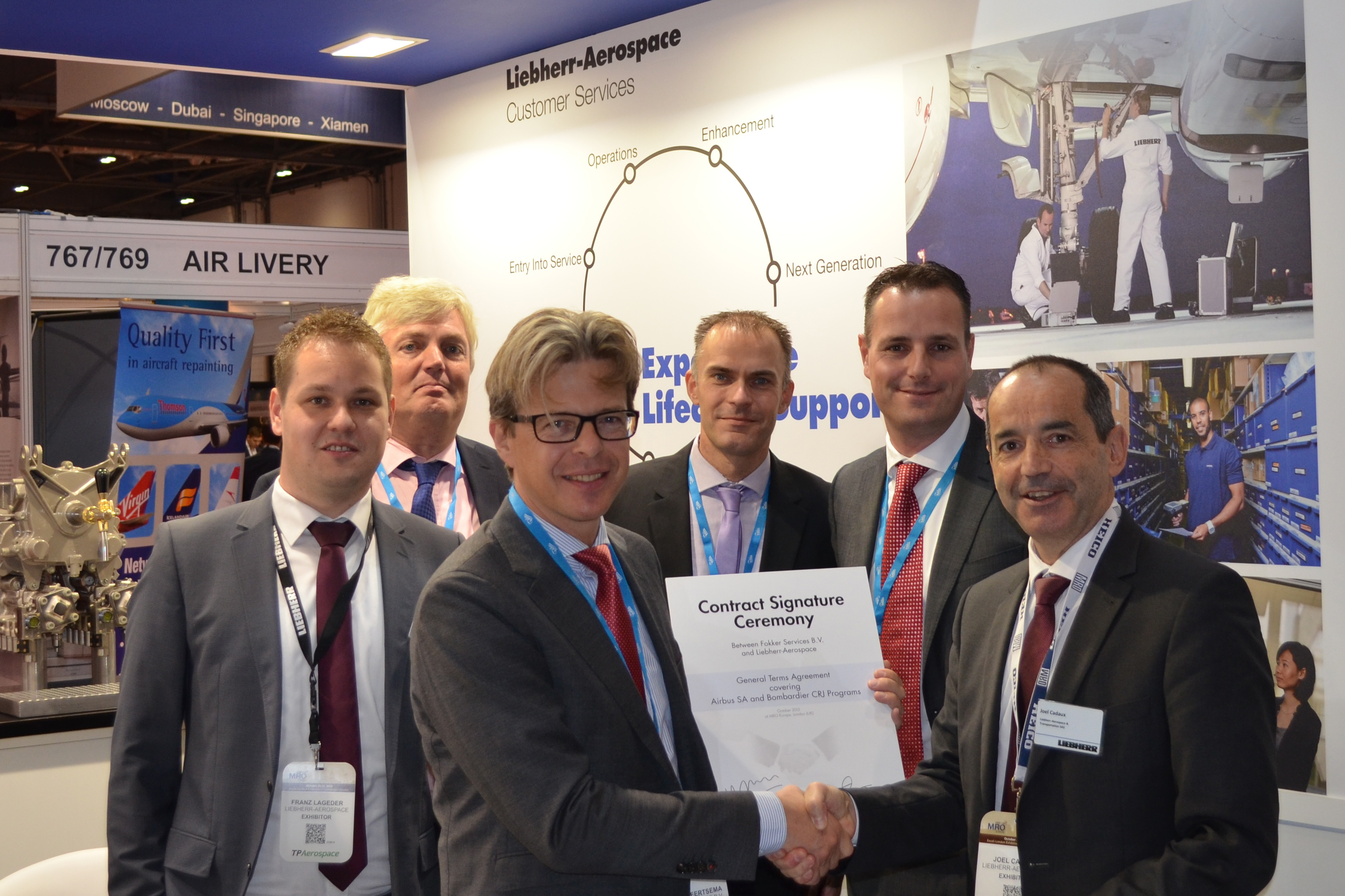 Liebherr-Aerospace signs General Terms Agreement with Fokker Services