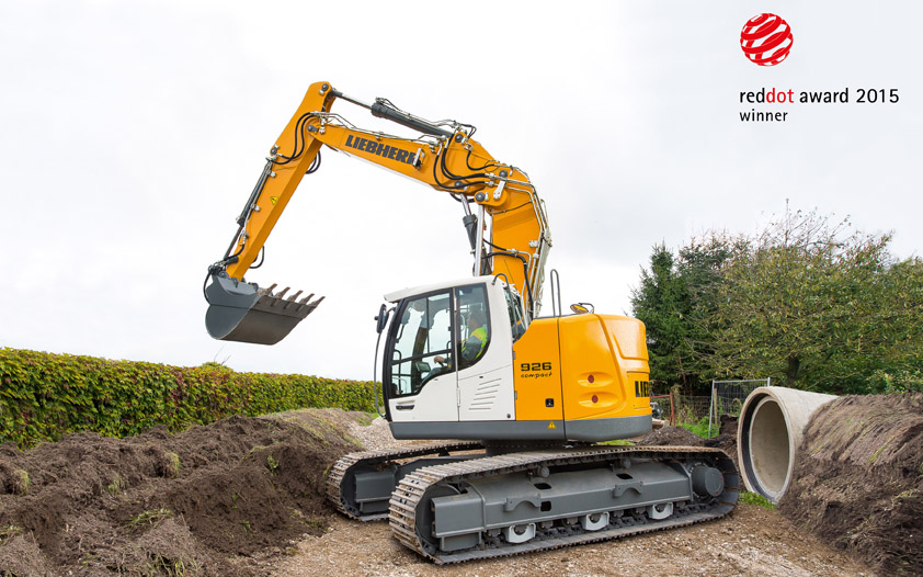 La excavadora sobre cadenas R 926 Compact de Liebherr es galardonada con el Red Dot Award: Product Design 2015