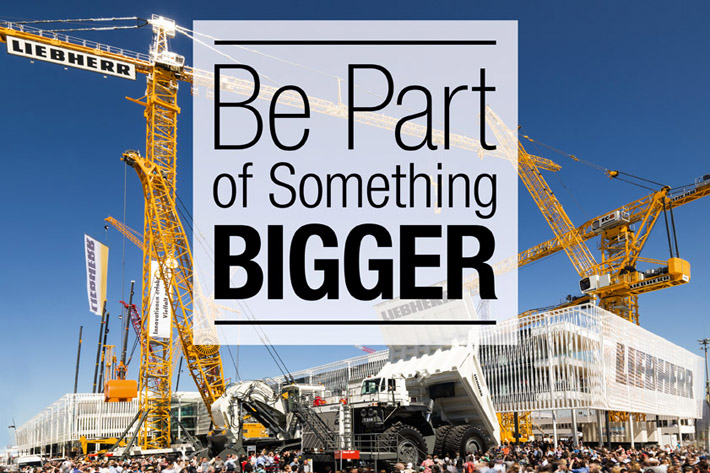«Be Part of Something Bigger»: Presencia de Liebherr en la feria Bauma 2016