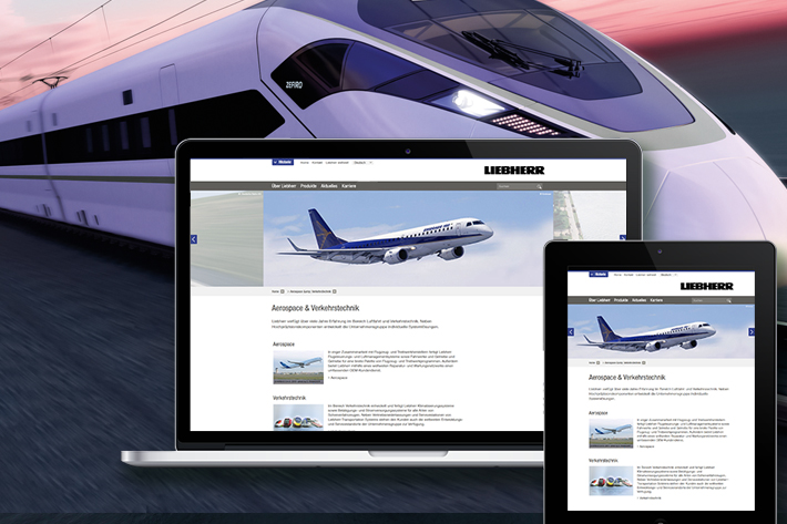 Liebherr-Aerospace and Liebherr-Transportation Systems feature new pages on liebherr.com