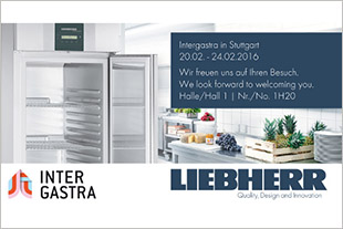 Intergastra 2016: Liebherr stellt aktuelle Kühl- und Gefriergeräte vor