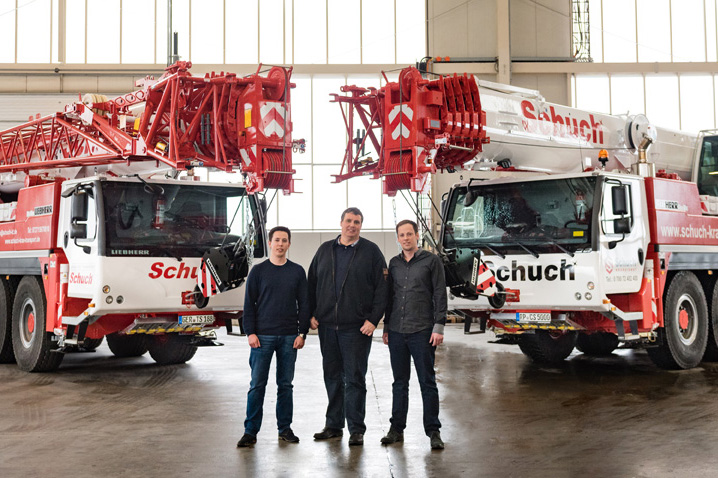 Four new ones against three old ones – Schuch increases fleet with Liebherr mobile cranes
