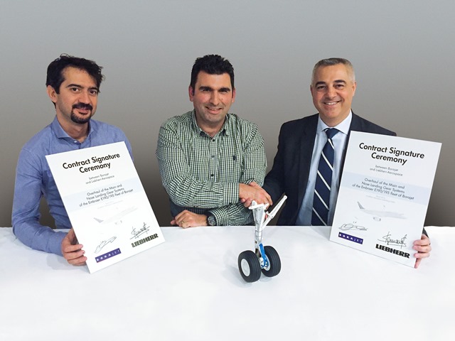 Liebherr-Aerospace Signs Agreement on E-Jet 190/195 Landing Gear Overhaul with Borajet Airlines