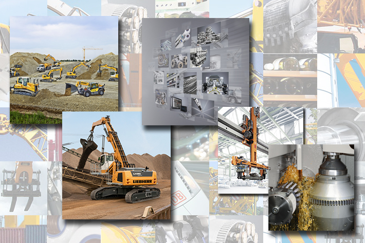 Nouveau lancement des mondes de produits sur liebherr.com : nouveaux sites consacrés aux engins de construction, à la technologie de manutention, à la technique des engrenages et aux systèmes d'automatisation ainsi qu'aux composants