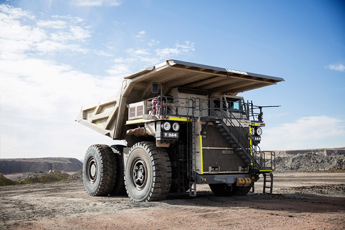 Liebherr T 264 mining truck on show at the 2016 Bauma