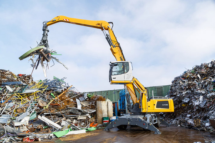 The Liebherr Material Handler LH 30 M at the IFAT 2016 Trade Fair