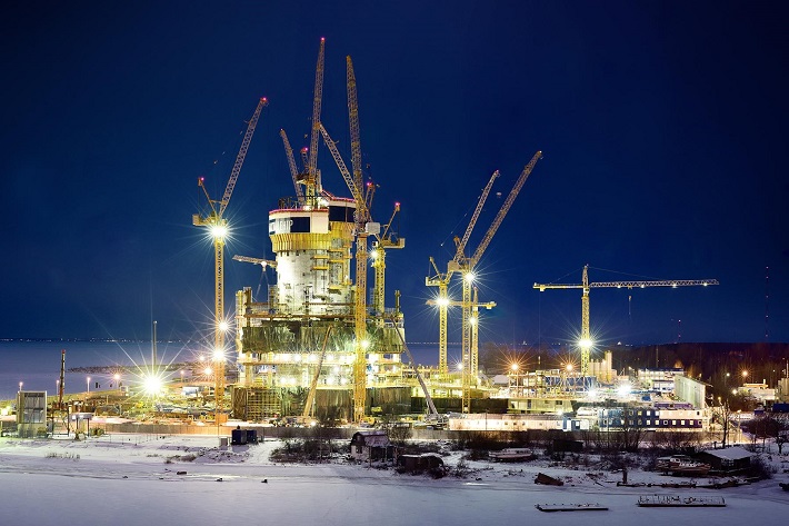 Las grúas torre de Liebherr trabajan en la construcción del edificio más alto de Europa