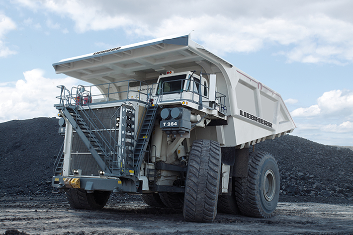 Liebherr T 284 mining truck at MINExpo 2016