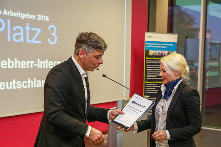 Liebherr erneut mit Employer Branding Award der Hochschule Neu-Ulm ausgezeichnet