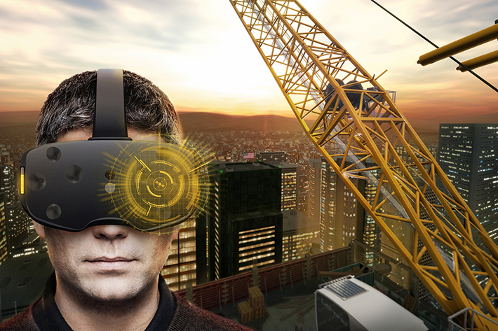 Liebherr 710 HC-L tower crane in virtual reality