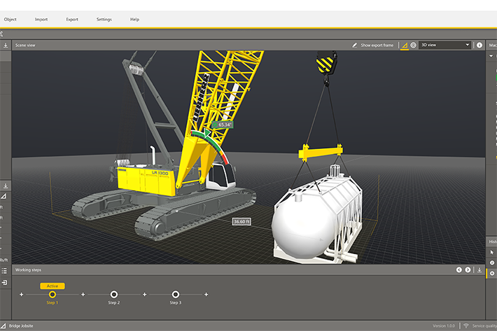 Liebherr updates the integrated planning software for smaller crawler cranes