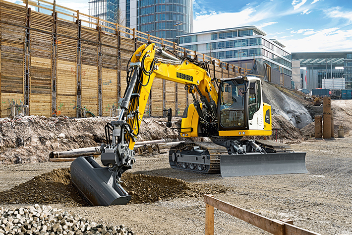 The new Liebherr R 920 Compact swing crawler excavator introduced at Conexpo 2017