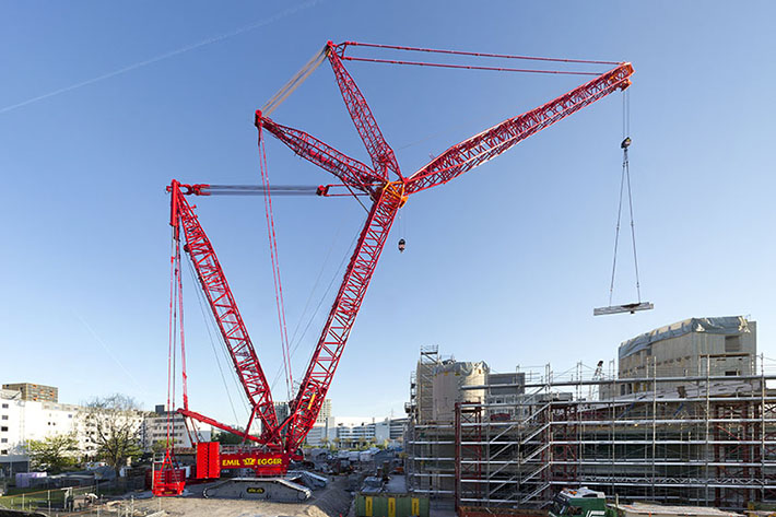 Liebherr crawler crane with 1000 tonnes load capacity now strongest lattice boom crane in Switzerland