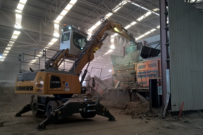 Liebherr equipment at Adelaide Resource Recovery Centre