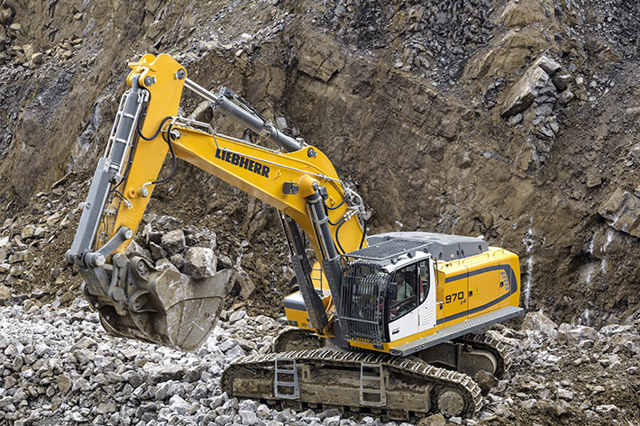 Liebherr R 970 SME crawler excavator at Steinexpo 2017