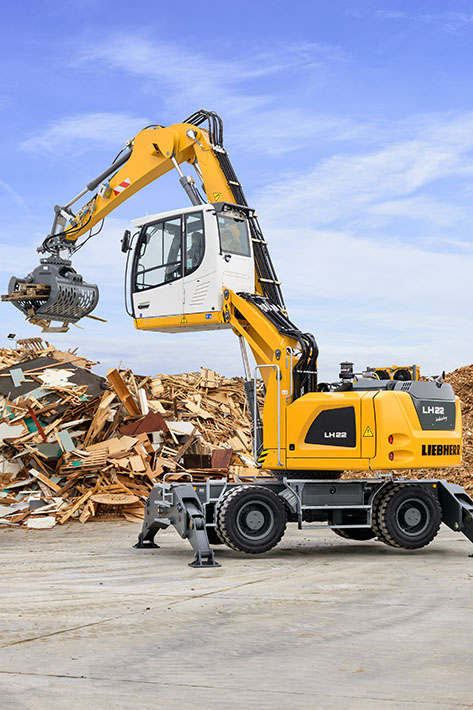 Kompakt und leistungsstark: Die Liebherr-Materialumschlagmaschine LH 22 M Litronic auf der NordBau 2017