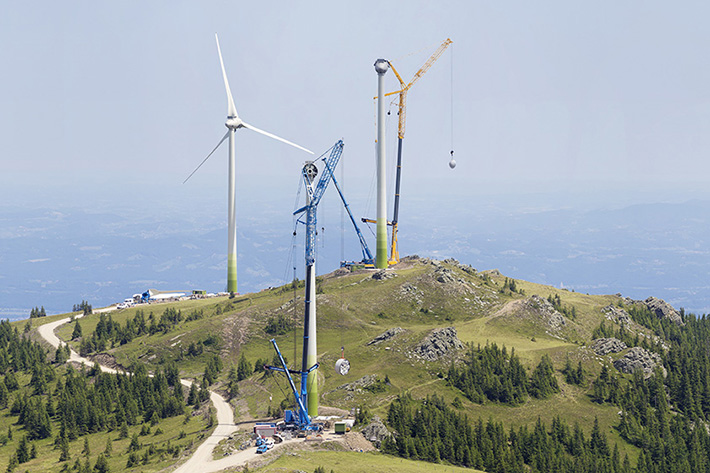Trio of Liebherr mobile cranes scales mountains