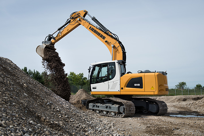 The new versatile Liebherr R 918 crawler excavator