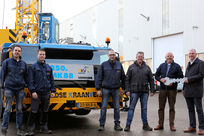250th Liebherr MK 88 mobile construction crane goes to BKV