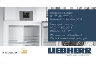 Liebherr with innovative appliances at the leading trade fairs for the hotel and gastronomy sector