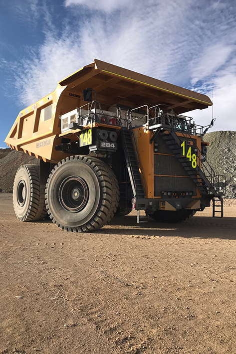 First Liebherr T 284 arrives in South America