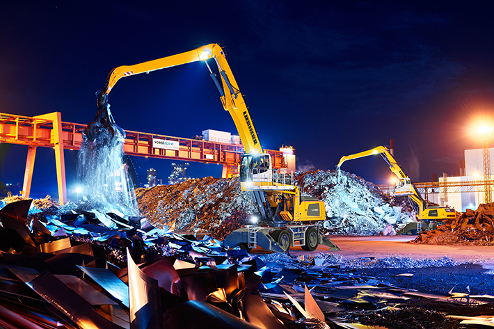 Six new Liebherr LH 60 M Industry Litronic material handlers for voestalpine