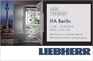 Liebherr at IFA 2018 – individual and unique