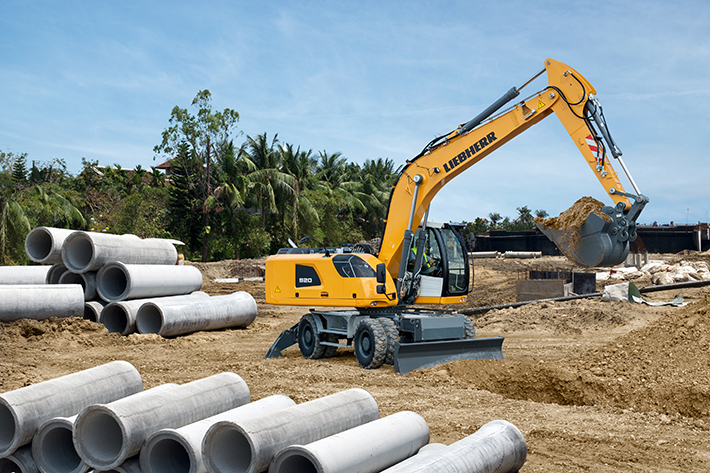 The new Liebherr A 920 wheeled excavator for exhaust emissions Stage IIIA / Tier 3 / China 3