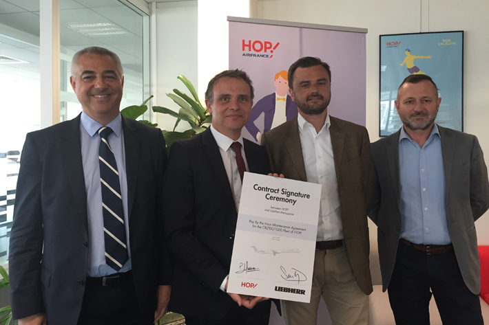 Liebherr-Aerospace renews CRJ Repair Services Agreement with HOP!