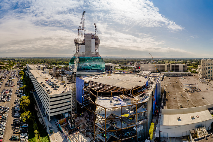 Superior Rigging and Erecting Co. makes the tough look easy at the Seminole Hard Rock Hotel & Casino Hollywood, Fla. expansion with the Liebherr LR1300 SX Crawler Crane