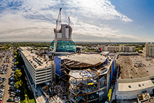 Superior Rigging and Erecting Co. uses LR1300 SX Crawler Crane in expansion of the Seminole Hard Rock Hotel & Casino
