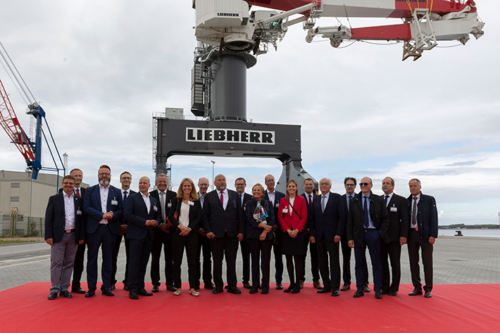 Liebherr celebrates the inauguration of the new TCC 78000 heavy-duty gantry crane in Rostock
