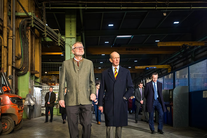 Royal visit lifts North East crane manufacturer