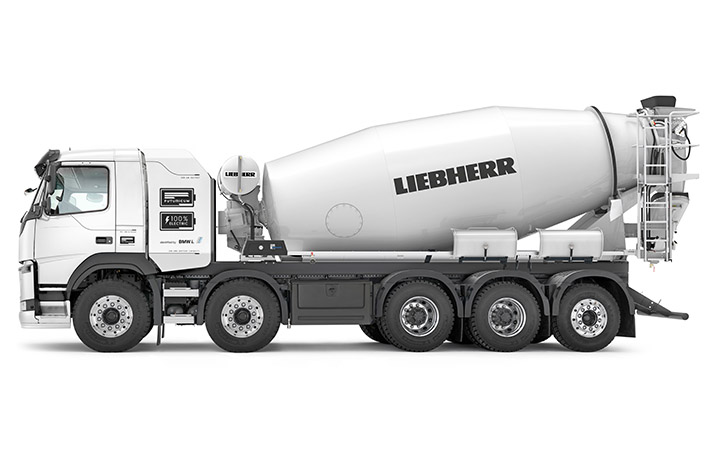 First fully electric 10 and 12 m³ truck mixers from Liebherr and Designwerk 