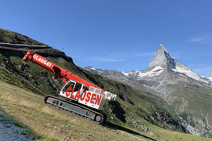 For jobs in the high Alps – Clausen purchases second Liebherr LTR 1060 crawler crane