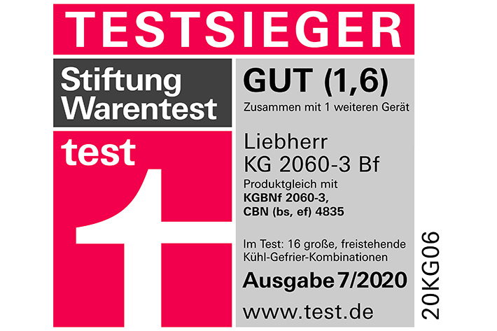 Stiftung Warentest: Liebherr geht als Testsieger hervor