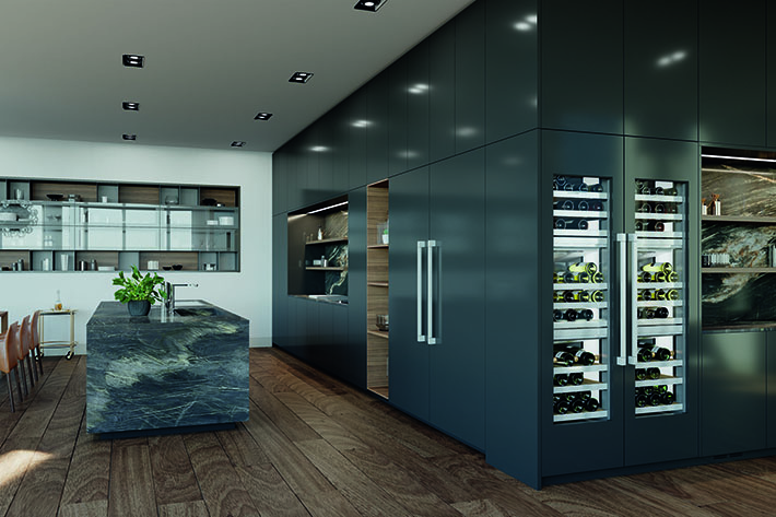 Premier atmosphere in the Architekturwerkstatt exhibition and trade centre. Liebherr displays its new fully integrated appliances for the first time   