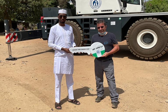 Bulet takes delivery of the first Liebherr LRT 1090-2.1 rough terrain crane in Nigeria