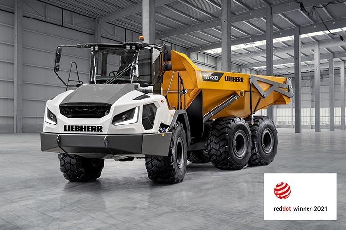 New Liebherr articulated dump truck receives Red Dot Award 2021 