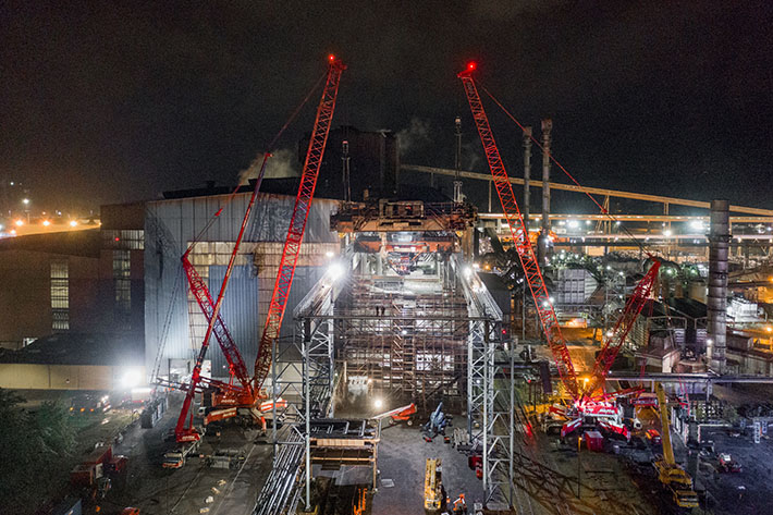Night shift at the steelworks