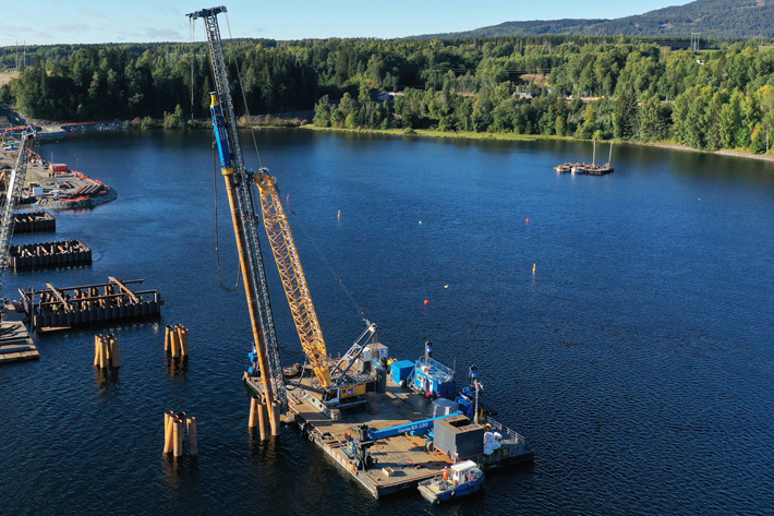 The foundations for Norway’s longest railway bridge