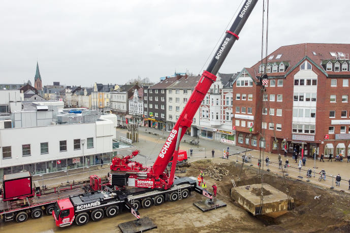 30 years in the ground – LTM 1500-8.1 removes 104-tonne tower crane foundation