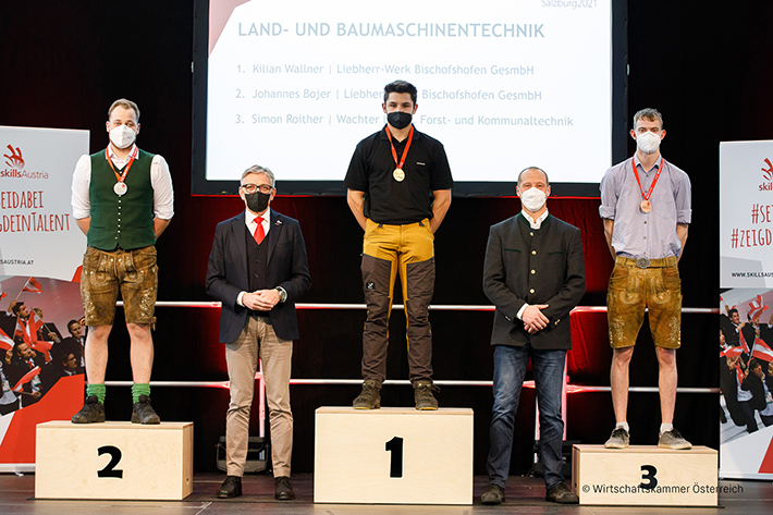 Liebherr-Baumaschinentechniker siegen bei den AustrianSkills 2022