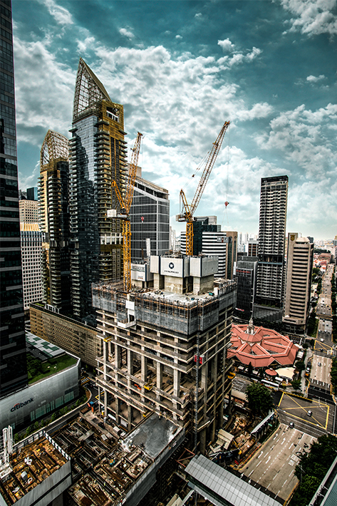 Skyscraper construction in Singapore: World first for Liebherr